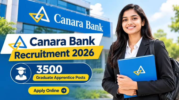 +3 Pass Canara Bank Recruitment Posts 3500 No Exam Marks Selection Process